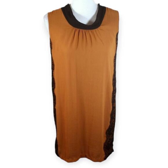FOREVER 21 BLACK & CAMEL DRESS SZ.M EUC. - Picture 1 of 6